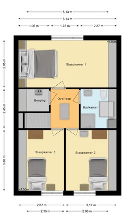 Plattegrond - Boshoek 49, 7681 GT Vroomshoop - Eerste verdieping.jpg